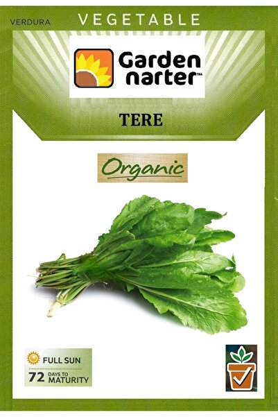 GARDEN NARTER Tere Tohumu Doğal Organik Geniş Yapraklı Tere Tohumu Pakette 25...