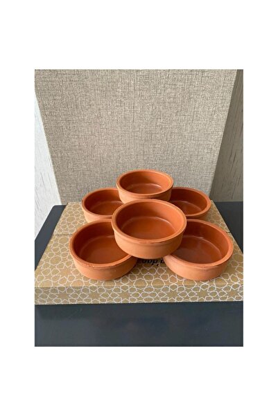 2kshop 6'lı Güveç Seti-Sütlaç Kabı, Fırın Pişirme Kabı, Toprak Kase Takımı 6'lı