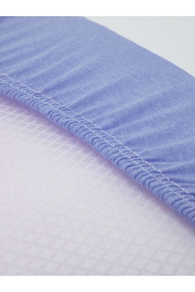 FAVORA Blue King Size Elastic Combed Cotton Bed Sheet