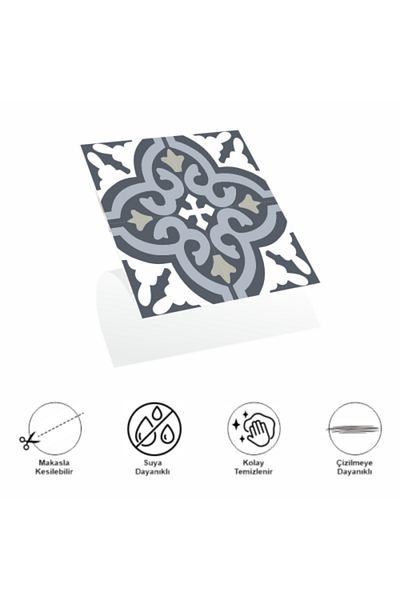 Acousticworld DecoHandy PVC Wall Tile - 30x30cm, Pack of 4, Tile Pattern, 0.36m2