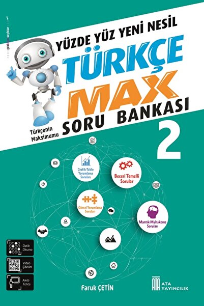 Ata Yayıncılık 2. Sınıf Türkçe Max Soru Bankası.