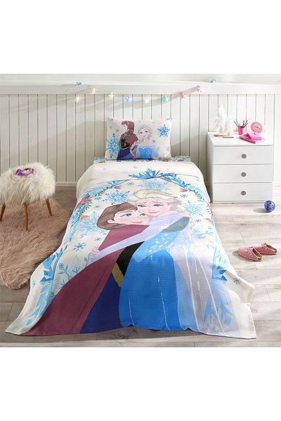 Özdilek Frozen Winter Single Disney Licensed Elastic Sheet Children's Pique Set