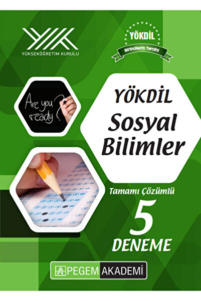 Pegem Akademi Yayıncılık YÖKDİL Sosyal Bilimler Tamamı Çözümlü 5 Deneme