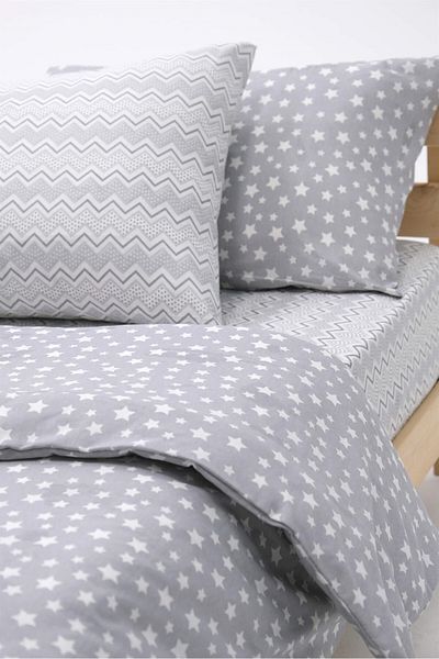 FAVORA Cotton Single Duvet with Star Elastic Sheet