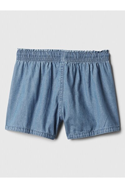 GAP Kız Çocuk Açık Mavi Chambray Pull-On Şort