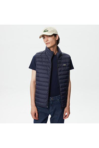 Lacoste Erkek Dik Yaka Kapitone Lacivert Yelek