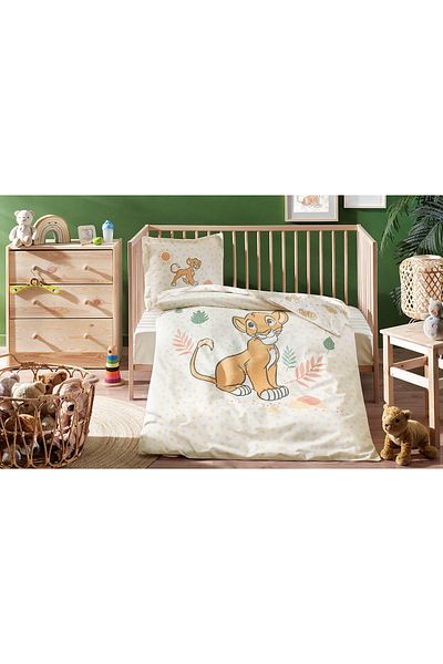 Özdilek Lion King Simba Happy Disney Лицензиран бебешки спален комплект