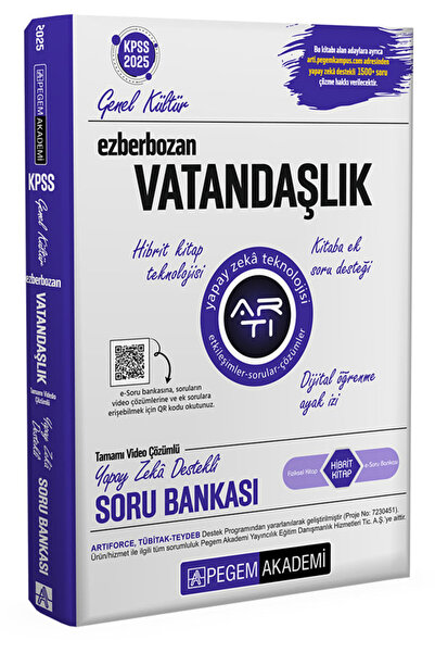 Pegem Akademi Yayıncılık 2025 Kpss Genel Yetenek Genel Kültür Ezberbozan Vata...