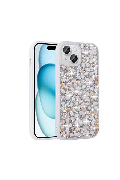 Ummeslem Cover Linea Cover Compatible for iPhone 15 Plus Case Shiny Rhineston...