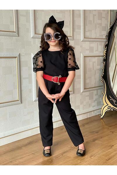 KOKOŞ BEBEK Σετ Μαύρο και Κόκκινο Kokoş Jumpsuit