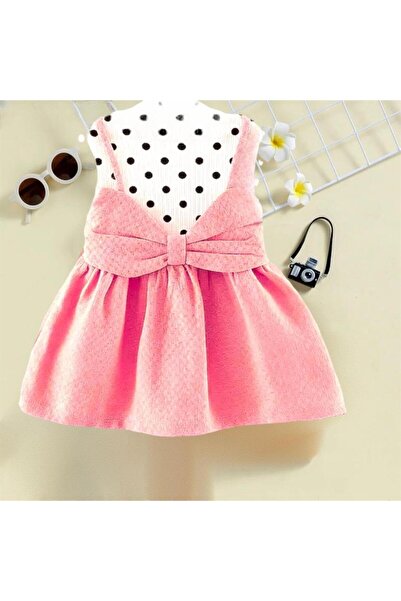 KOKOŞ BEBEK Kokoş Fiyonk Detay Slopet Elbiseli Badi | 3/3 Yaş Arası