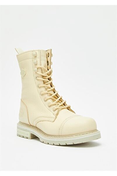 Harley Davidson Colmar Kadın Bej Deri Bot