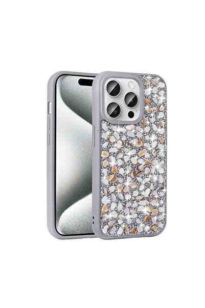 Ummeslem Cover Linea Cover Compatible for iPhone 15 Pro Max Case Shiny Stone ...