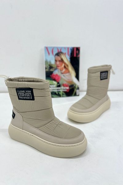 inizio Μπεζ γυναικείες μπότες Anorak GD111