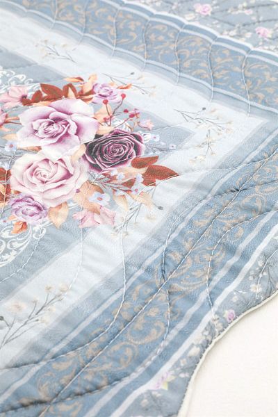 FAVORA Rosabel Double Quilted Bedspread Set - Blue