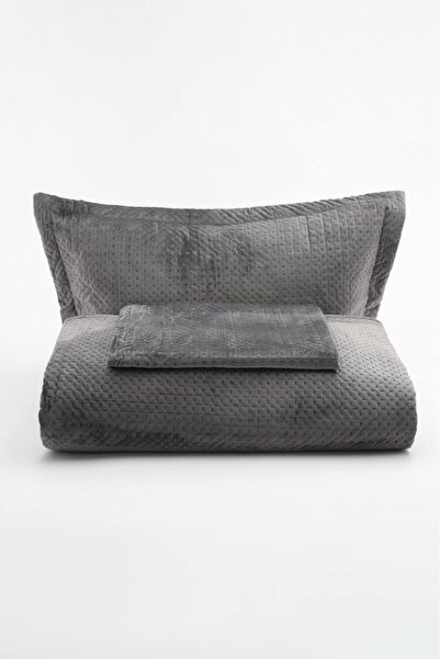 FAVORA Lidia Çift Kişilik Yatak Örtüsü Takımı - Antrasit