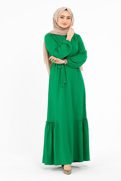 Sevitli Rochie Wrap cu centura - Verde