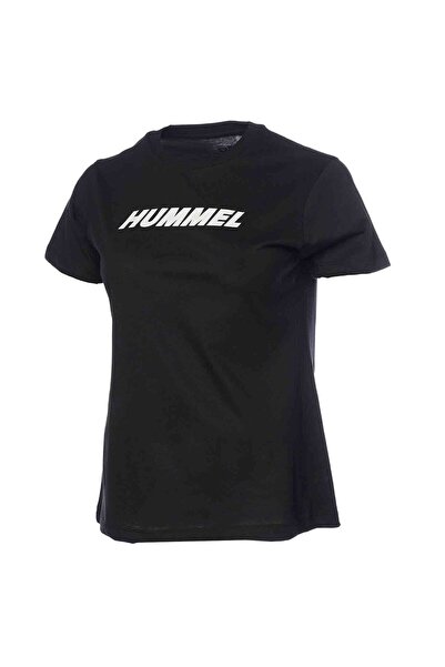 hummel Hmlt-Te Elemental Logo Βαμβακερό μπλουζάκι μαύρο γυναικείο μπλουζάκι 912016-2001