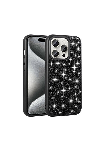 Ummeslem Cover Linea Cover Compatible for iPhone 15 Pro Case Shiny Stone Desi...