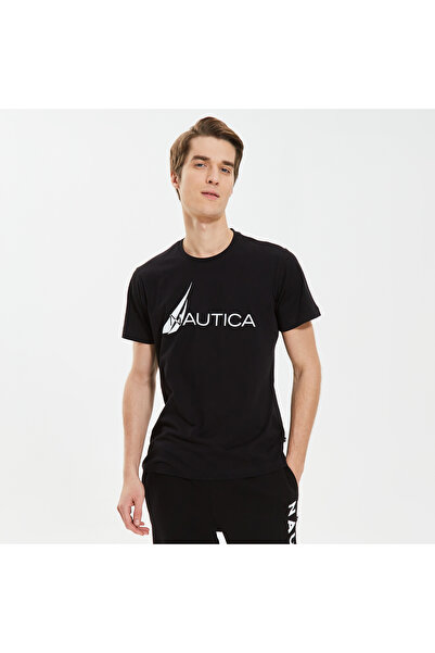 Nautica Erkek Siyah Standart Fit T-Shirt
