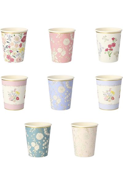 STOREMAX Meri English Garden Party Cups English Garden Cups 8-Pack Star Buy Bz 1087243