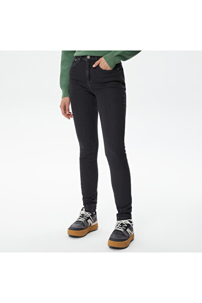 Lacoste Kadın Skinny Fit Denim Açık Gri Pantolon