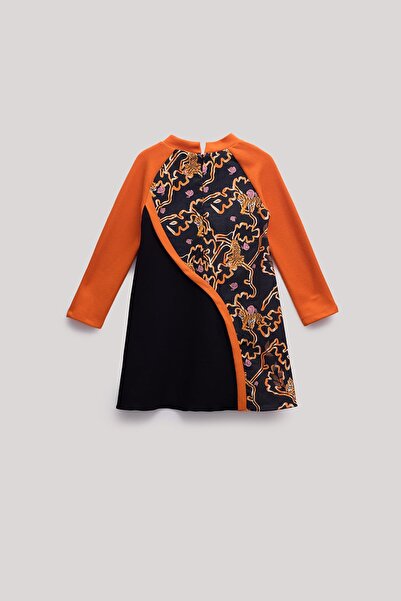 Lia Lea Bg Store Girl's Orange-Black Dress