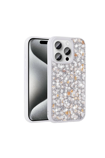 Ummeslem Cover Linea Cover Compatible for iPhone 15 Pro Max Case Shiny Stone ...