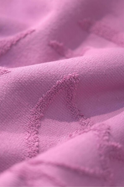 FAVORA Trend 100% βαμβακερή ανάγλυφη πετσέτα θαλάσσης - δαμάσκηνο