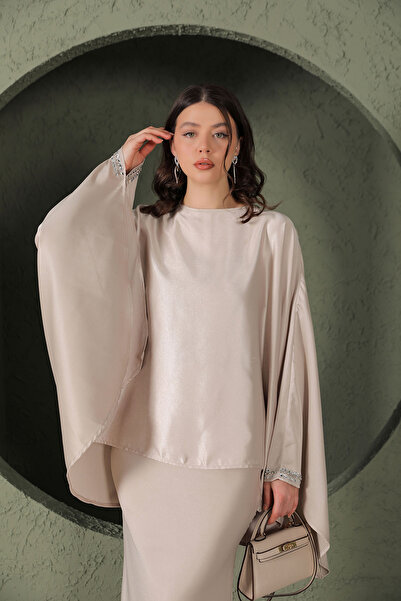 Melike Tatar STONE Sleeve Skirt Suit 32-2054-1