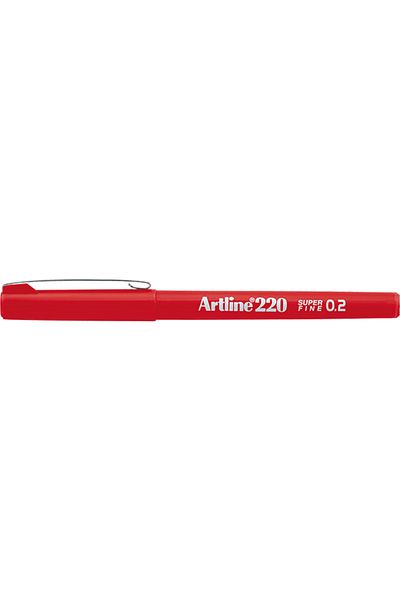 artline 220 Super Fine 0.2mm Felt Tip Pen Red