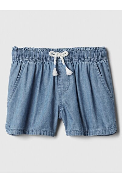 GAP Kız Çocuk Açık Mavi Chambray Pull-On Şort