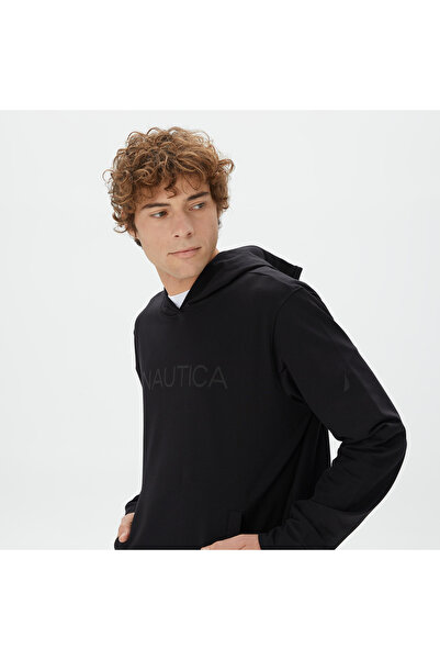 Nautica Erkek Siyah Standart Fit Sweatshirt