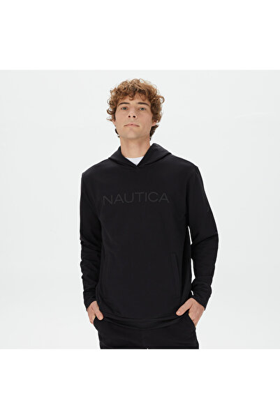Nautica Erkek Siyah Standart Fit Sweatshirt