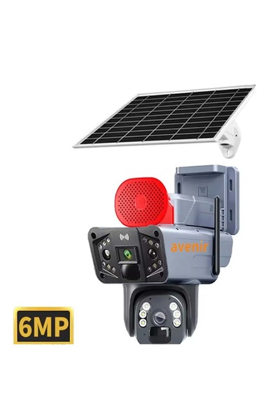AVENİR AV-S427 (4G-Solar) Sim Kartlı Güneş Enerjili Dış Ortam 360° Akıllı Kamera SD Kart