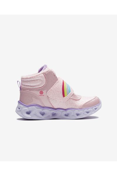 SKECHERS Heart Lights - Brilliant Rainbo Big Girl Pink Lighted Boots302669l Pklv