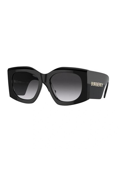 BURBERRY Woman Irregular Sunglasses- Be 4388u - Lense Size:55mm - Black