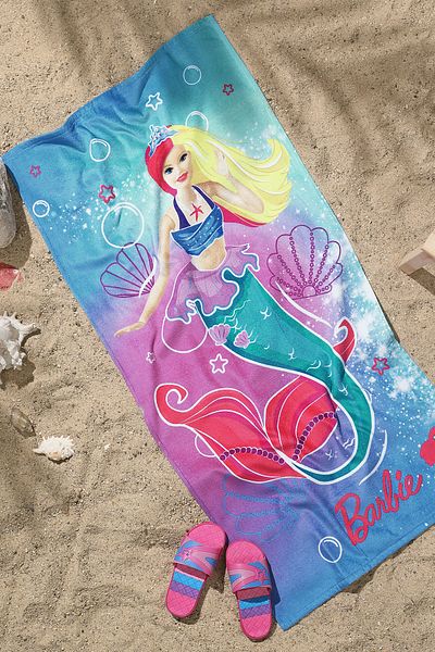 Özdilek Πετσέτα θαλάσσης με άδεια Barbie Shell Velvet - 60x120 cm