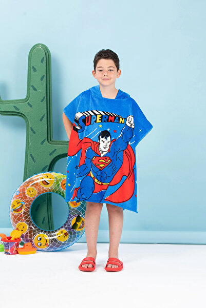 Özdilek المعطف المخملي المرخص للأطفال من سوبرمان روكيت لعمر 4/9