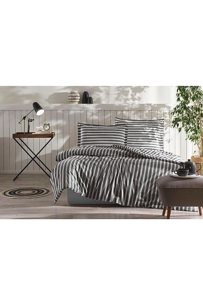 Özdilek Trioline Single Fitted Sheet Duvet Cover Set