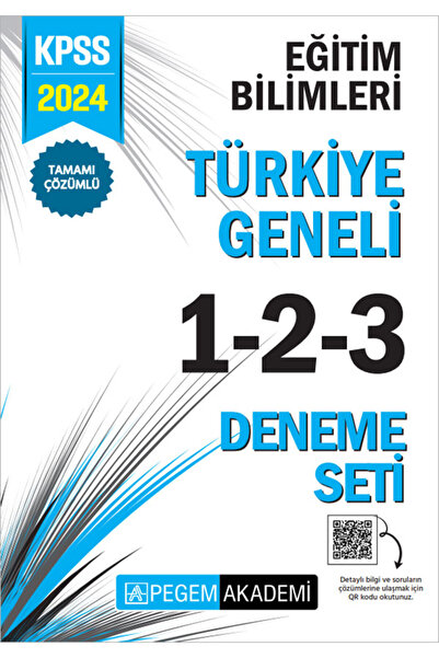 Pegem Akademi Yayıncılık 2024 KPSS Eğitim Bilimleri Tamamı Çözümlü Türkiye Ge...