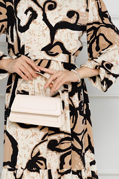 Sevitli Φόρεμα Viscon - Floral στάμπα και φύλλο, βιζόν