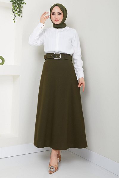hafsamina Ζωντανή φούστα Mevlana Khaki HM2370