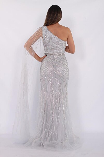 aşkın göksu Mavi  Kadın Abiye