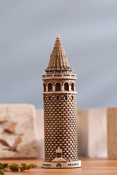 Anadolia Galata Kulesi Mermerit Eskitme Küçük Boy