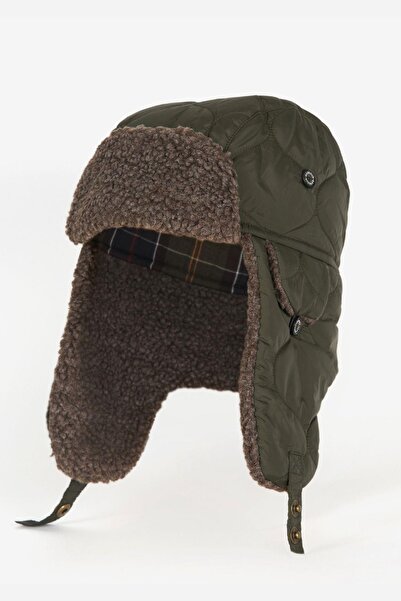 Barbour Sandbay Kapitone Trapper Şapka Ol31 Olive Mix