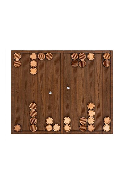 Anadolia Foldable Portable Travel Backgammon and Chess Set