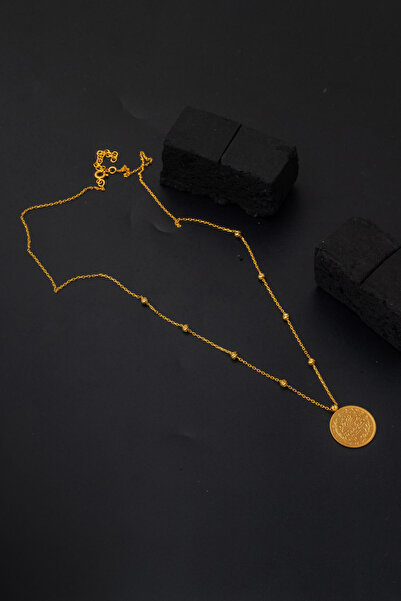 Bilezikci Yarım Reşatlı Top Zincirli 22 Ayar Altın Kolye