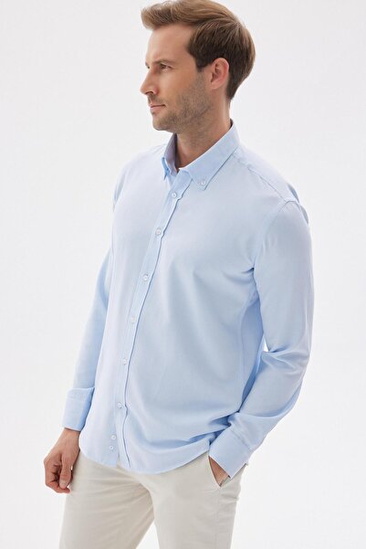 odelon Cămașă Oxford Slim Fit pentru bărbați - Ușor de călcat, Mars36