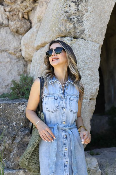 bytugcekaya Φόρεμα Orjin Zero Sleeve Long Jean